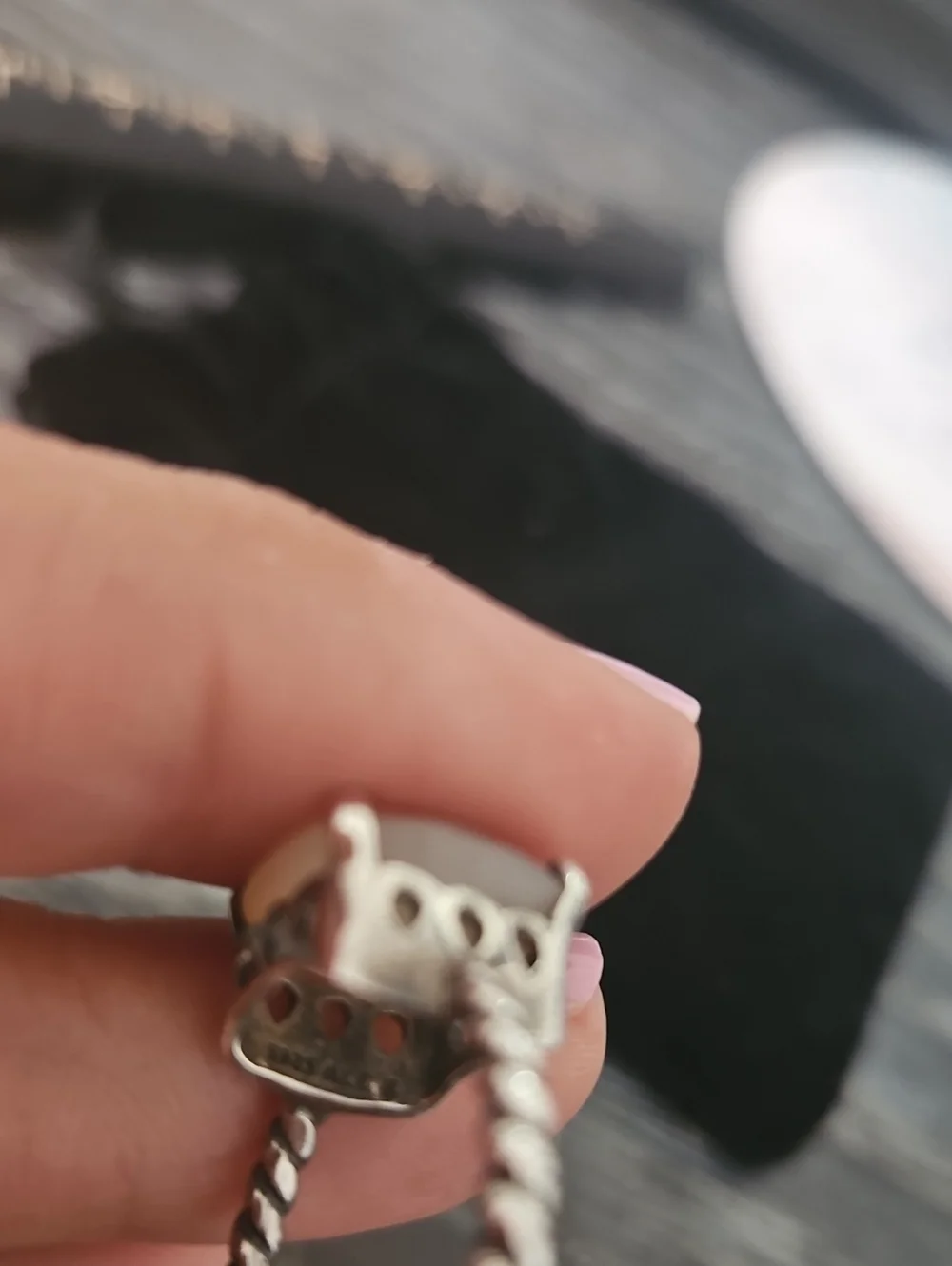 Pandora Sincerity Twisted Mother-of-Pearl Ring 8